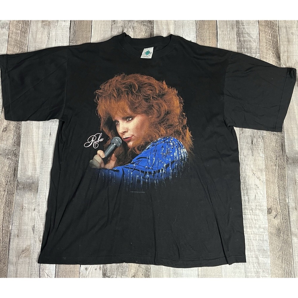 Reba Shirt Adult XL Vintage Black 90s 1996 Country Music Band Tee